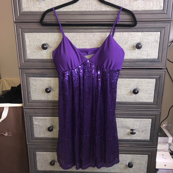 Wet Seal Dresses & Skirts - Purple Sequin Wet Seal Dress